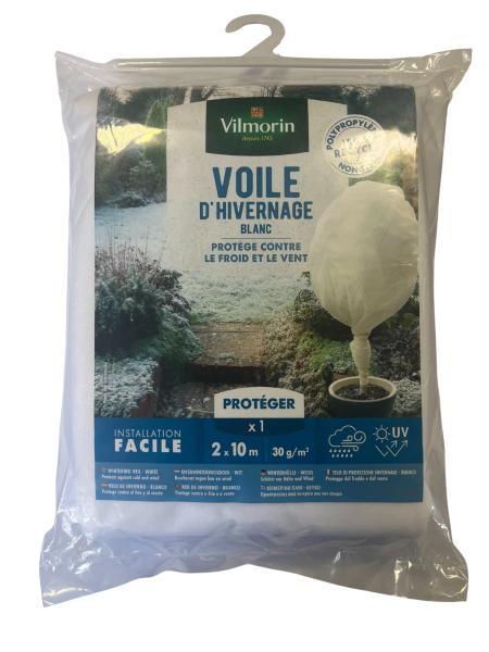 Croissance et protection des végétaux - Voile d'hivernage - 2 m x 10 m - Blanc - PACKAGING_3D_RECTO
